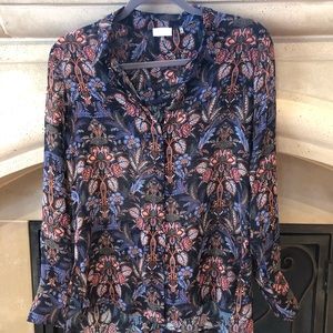 Colorful fall blouse